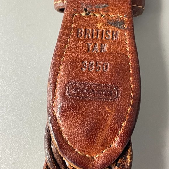Vintage Coach # 3850 British Tan Leather Braided Belt, Size 36/90 - Picture 10 of 10